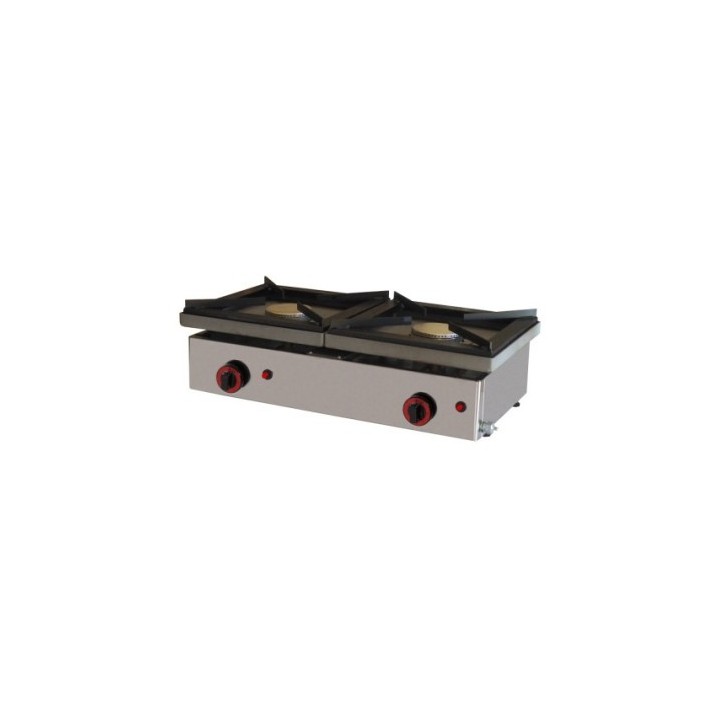 Cocina de sobremesa gas 2 fuegos